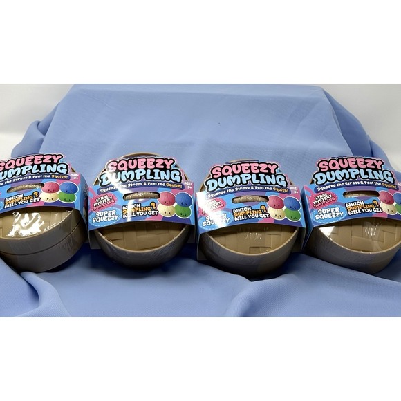 The Unbranded Brand Other - The Viral Mystery Colorful Squeezy Dumpling Squishy Sensory Squeeze Toy Set Of 4